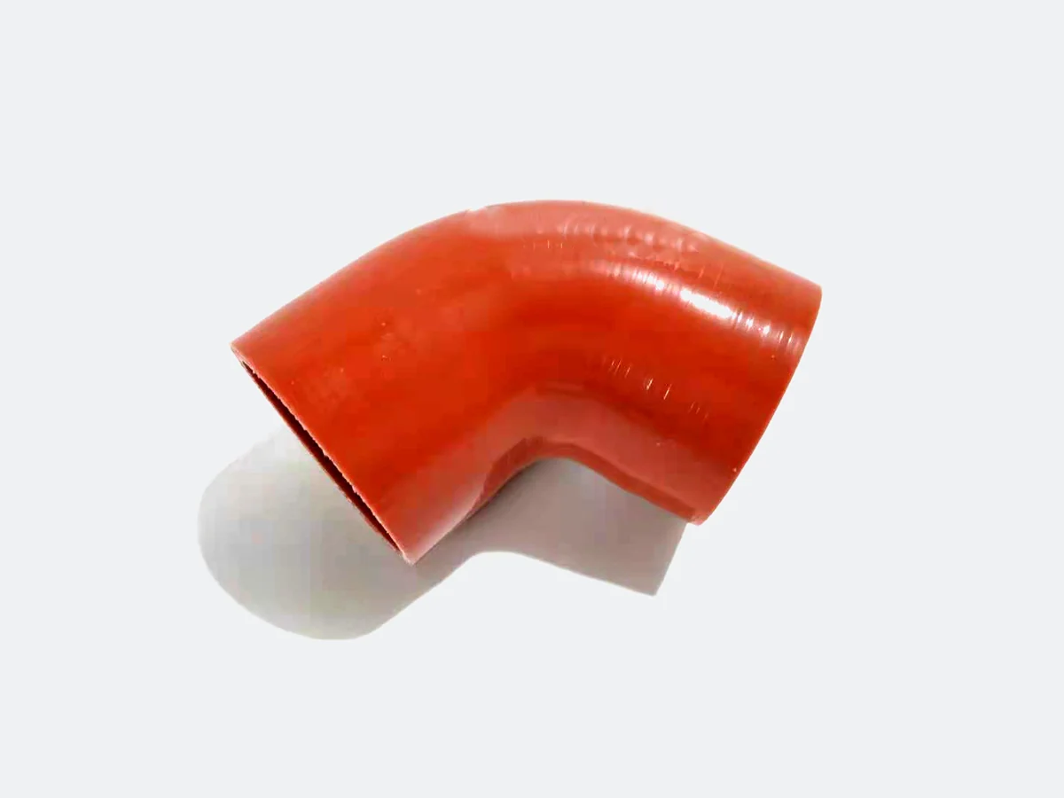 Red silicone 90-degree elbow hoses